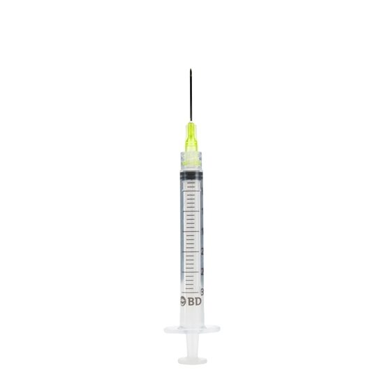 BD Luer-Lok PrecisionGlide Disposable Syringes with Detachable Needles