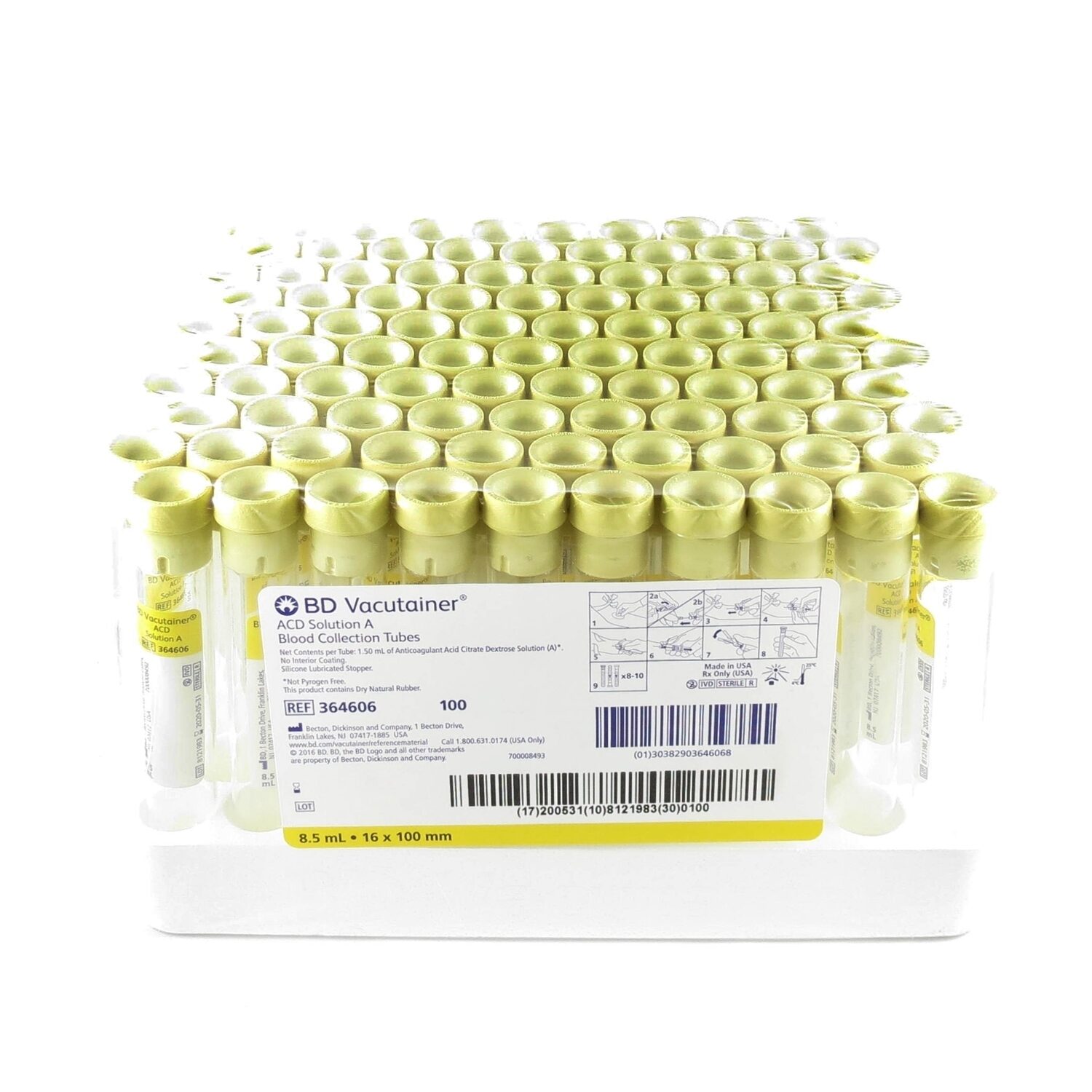 Vacutainer® Yellow Specialty Blood Collection Tubes with ACD Solution ...