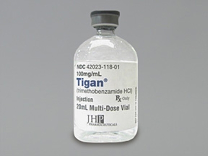Tigan® Trimethobenzamide HCl Injection 100 mg/mL, Multiple Dose Vial 20 mL, Each