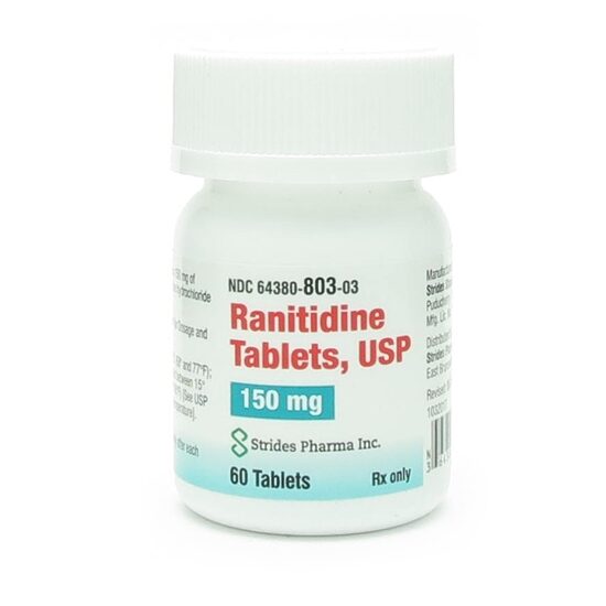 Ranitidine HCl 150mg 60 TabletsBottle