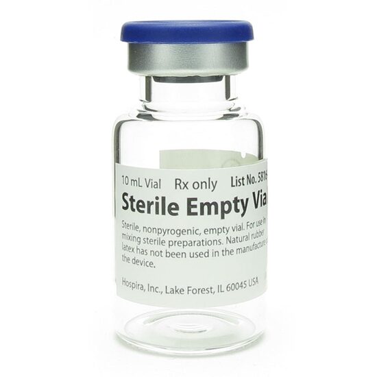 Vials Empty Sterile Fliptop Vial 10mL 25 VialsTray