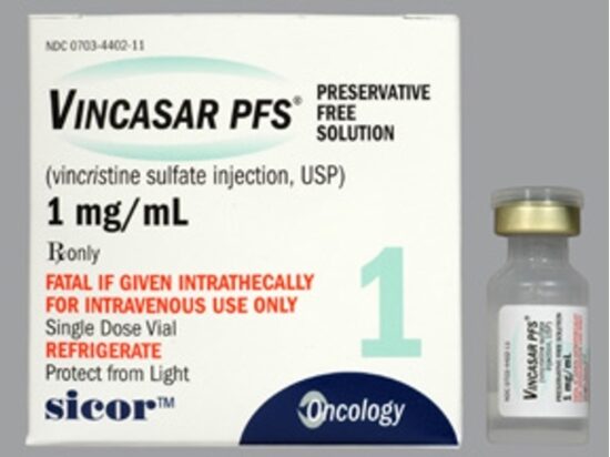 Vincasar Vincristine Sulfate 1mgmL Refrigerated SDV 1mL Vial