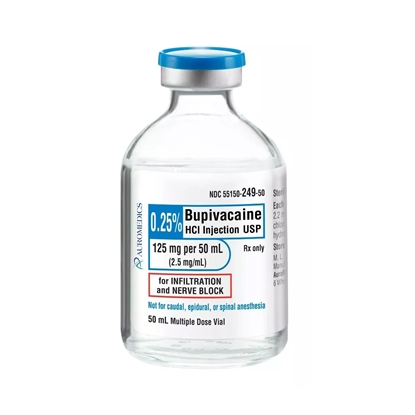 Bupivacaine HCl Injection 2.5 mg/mL, Multiple Dose Vial 50 mL, Each