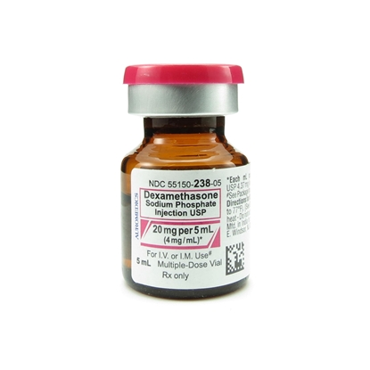 Dexamethasone Sodium Phosphate Injection 4 mg/mL, Multiple Dose Vial 5 mL, Each