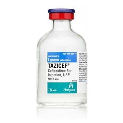 TAZICEF® Ceftazidime Injection 2 g/Vial, Single Dose Vial 60 mL, 10/Tray