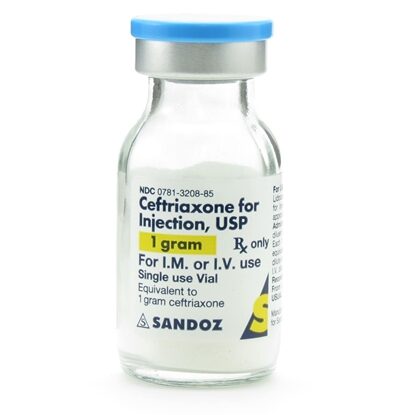 Ceftriaxone Sodium Injection 1g/Vial, Single Dose Vial, Each