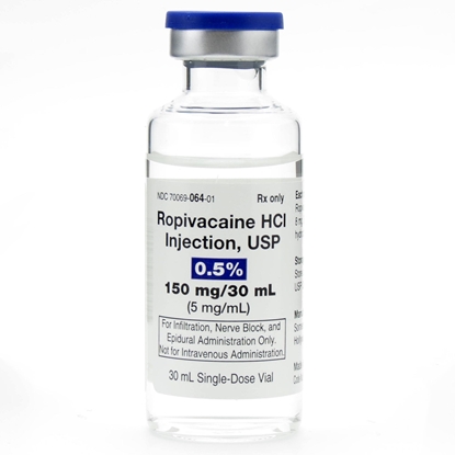 0.5% Ropivacaine HCl Injection 5 mg/mL, Single Dose Vial 30 mL, Each