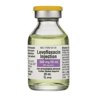 Levofloxacin Injection 25 mg/mL, Single Dose Vial 20 mL, Each