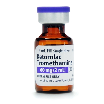 Ketorolac Tromethamine Injection 30 mg/mL, Single Dose Vial 2 mL, Each