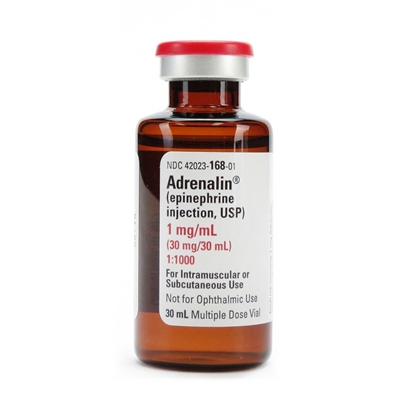 Adrenalin Epinephrine Injection 1 mg/mL, Multiple Dose Vial 30 mL, Each