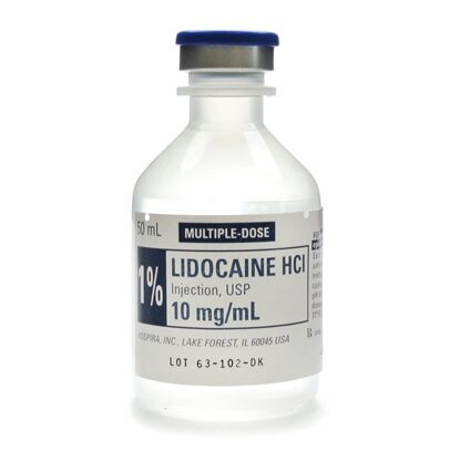 Lidocaine HCl Injection 1%, Fliptop Multiple Dose Vial 50 mL, Each