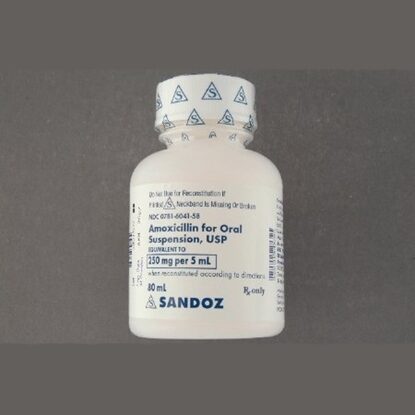 Amoxicillin 250 mg/5 mL Oral Suspension, Each