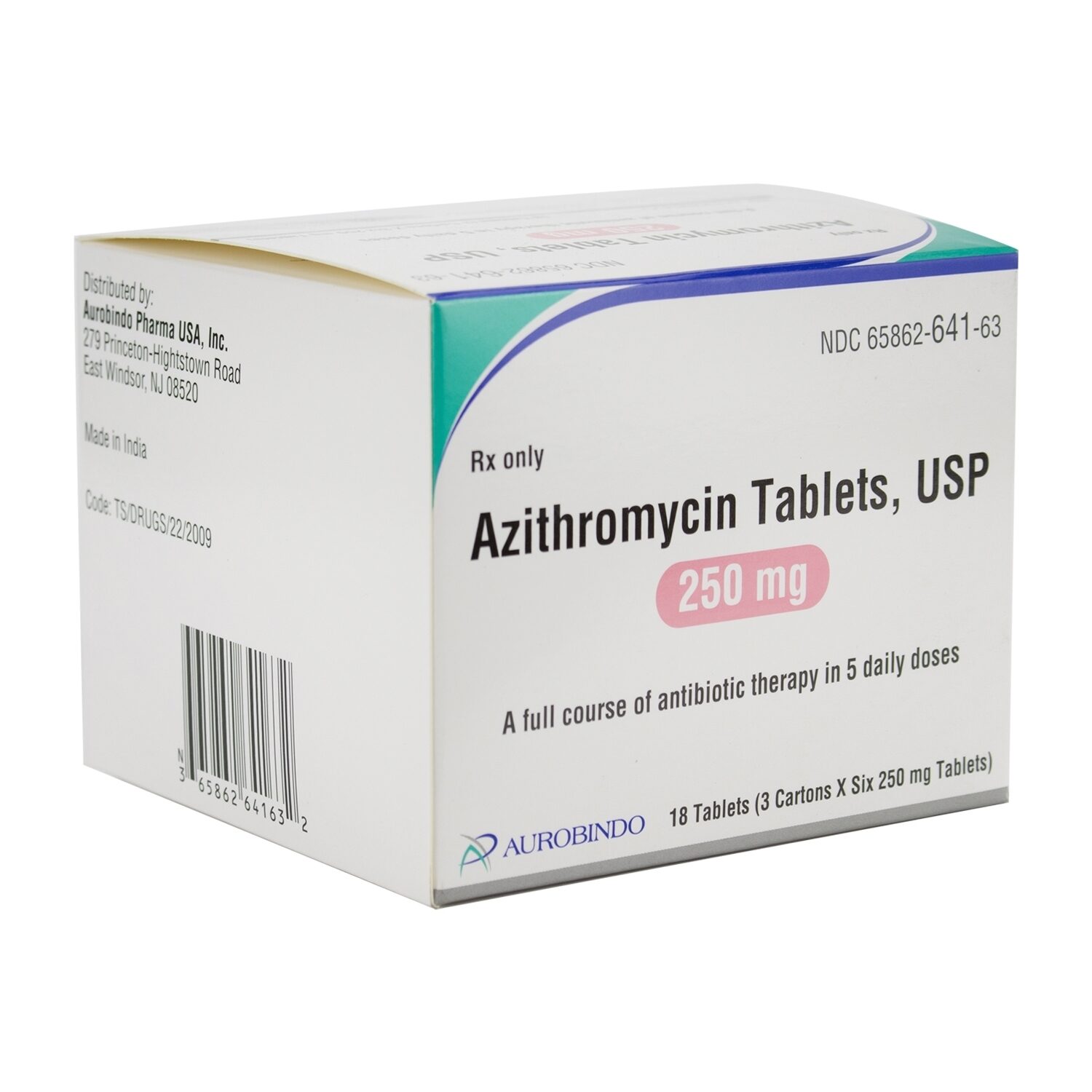 Azithromycin Unit-Dose 250mg 18 Tablets/Box Packed As 3x6 | McGuff