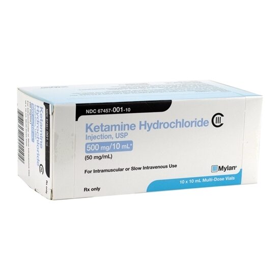 Ketamine HCl CIII 50mgmL MDV 10mL 10 VialsTray