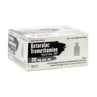 Ketorolac Injection 30 mg/mL, Single Dose Vial 1 mL, 25/Tray