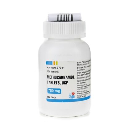 Methocarbamol 750 mg Tablets, 100 Count