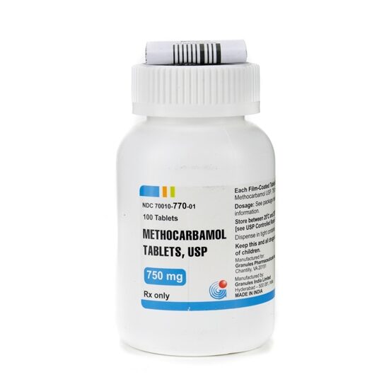 Methocarbamol 750mg 100 TabletsBottle