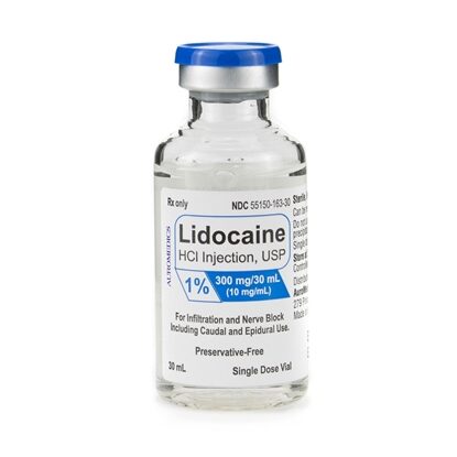 Lidocaine HCl Injection 1%, Single Dose Vial 30 mL, Each