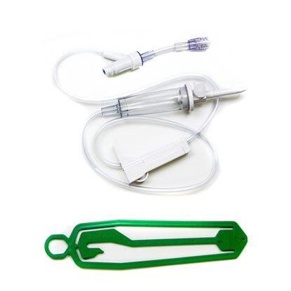 UltraSite® Secondary IV Administration Set With 1 Needle-Free Port, Non-Filtered, 15 Drops/mL, 30" Tubing, 50/Case