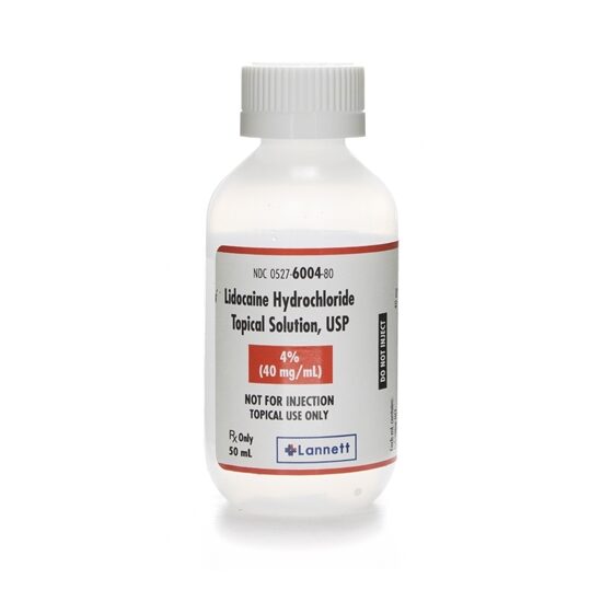 Lidocaine 4 Topical Oral Solution 50mL Bottle