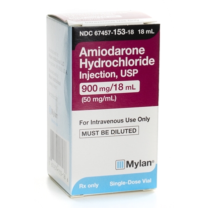 Amiodarone HCl Injection 50 mg/mL, Multiple Dose Vial 18 mL, Each