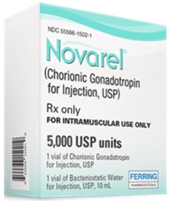 Novarel® Chorionic Gonadotropin Injection (hCG) 5000 U/10 mL, Multiple Dose Vial 10 mL, Each