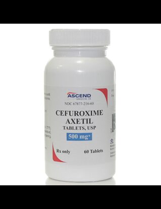 Cefuroxime Axetil 500 mg Tablets, 60 Count