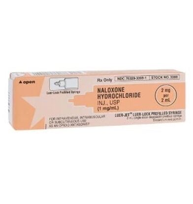 Naloxone HCl Injection 1 mg/mL, Prefilled Syringe 2 mL, 10/Box