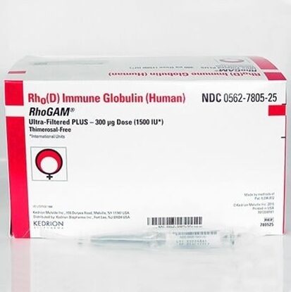 RhoGAM® Ultra-Filtered Plus Rho(D) Immune Globulin (Human) Injection 300 mcg, Prefilled Syringe 15 mL, Each