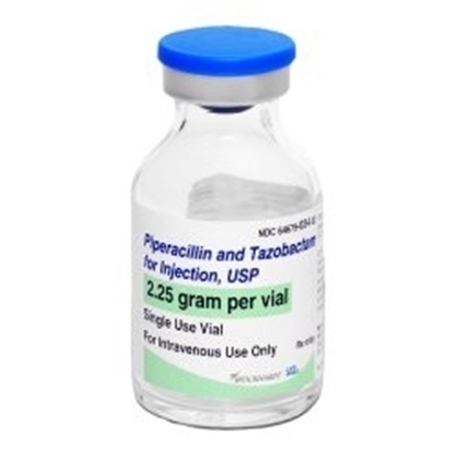Piperacillin and Tazobactam Injection 2.25 g/Vial, Single Dose Vial 10 mL, 10/Tray