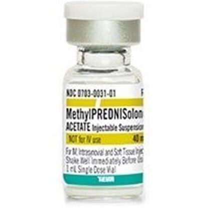 Methylprednisolone Acetate Injection 40 mg/mL, Single Dose Vial 1 mL, Each