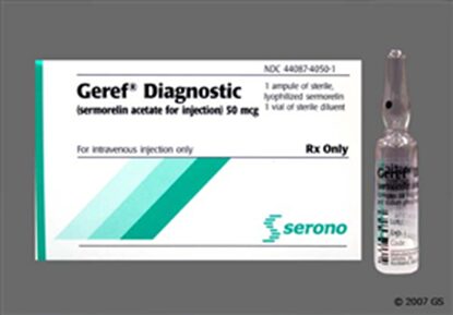 Geref® Diagnostic Sermorelin Injection 50 mcg, Ampule 2 mL, Each