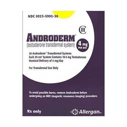 Androderm®, Testosterone, 4mg, Patch, 30/Box