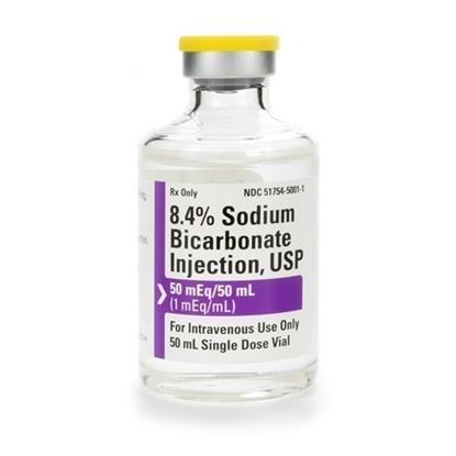 Sodium Bicarbonate Injection 8.4%, Single Dose Vial 50 mL, Each