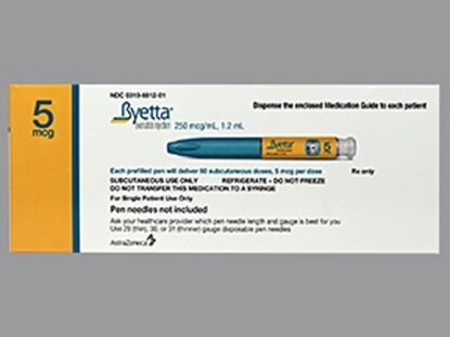 Byetta® Exenatide Injection 5 mcg/dose, Prefilled Pen 1.2 mL, Each