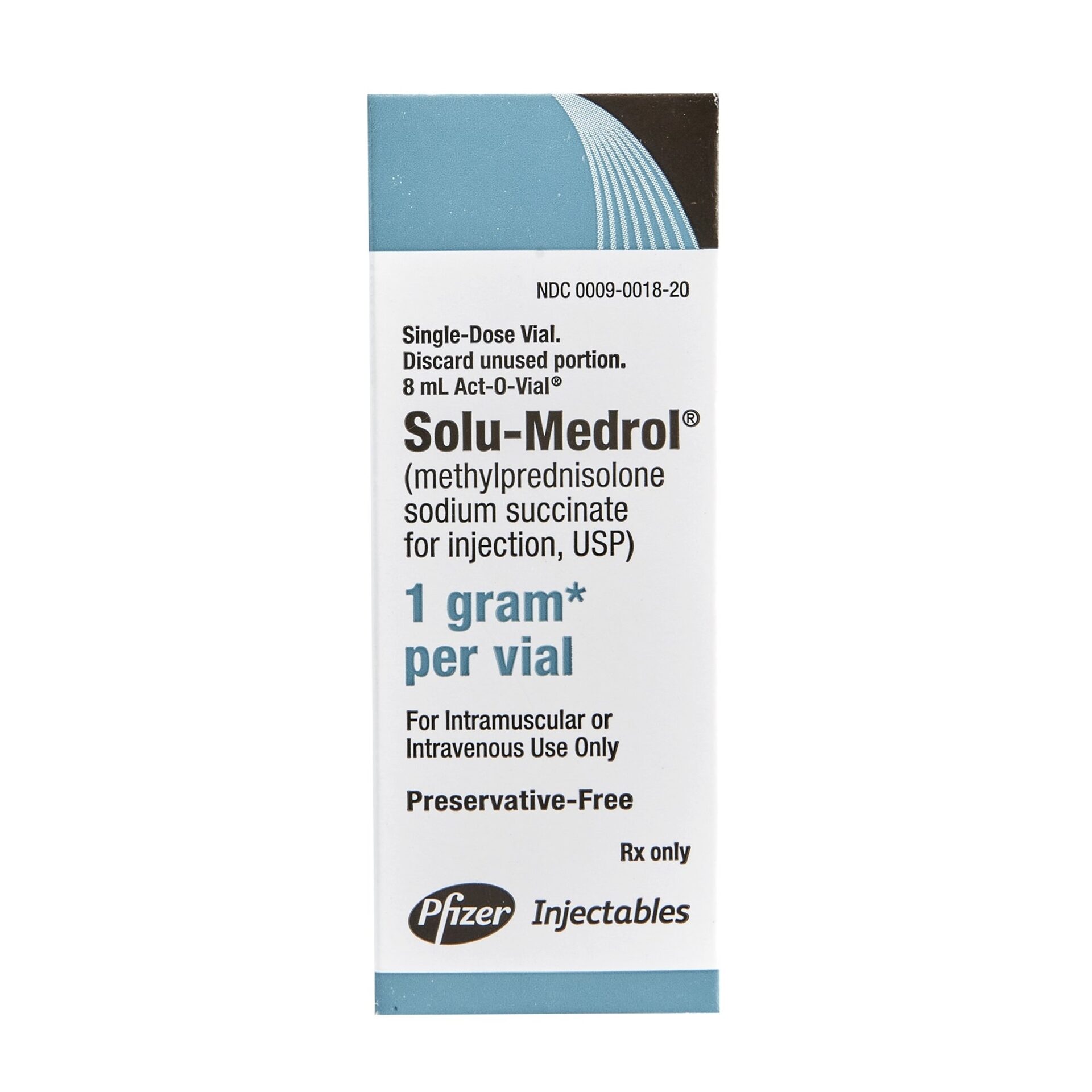 Solu Medrol® Methylprednisolone Sodium Succinate Injection Single Dose Act O Vial® Each Mcguff