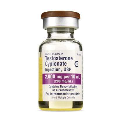 Testosterone Cypionate Injection 200 mg/mL, Multiple Dose Vial 10 mL, Each