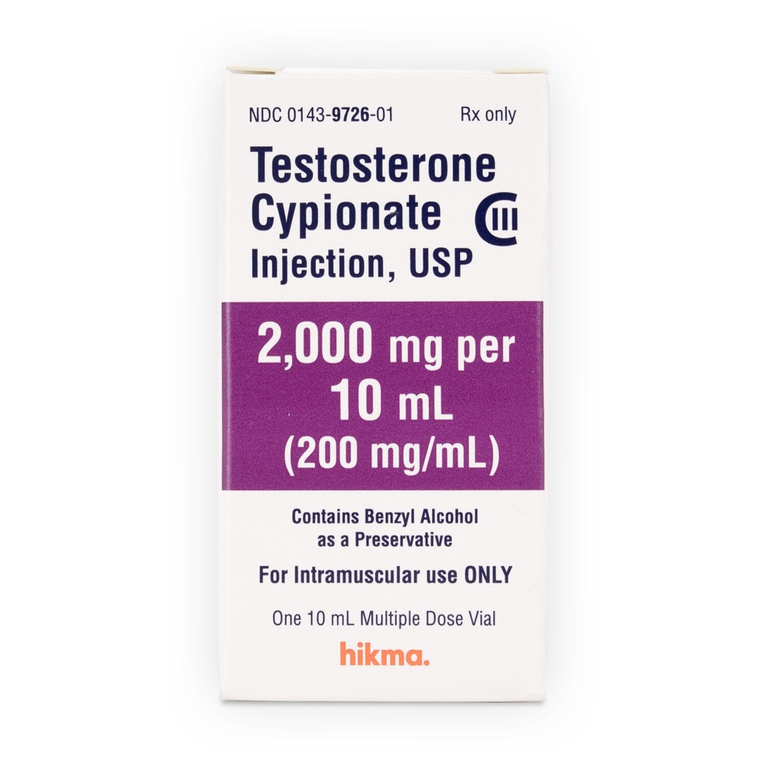 Testosterone Cypionate 200mg Ml Mdv 10ml Vial Mcguff