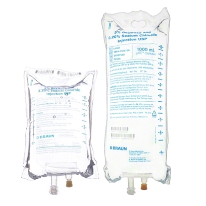 5% Dextrose and 0.20% Sodium Chloride IV Solution Injection, Excel® Bag, Latex/PVC/DEPH-free, Case