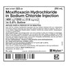 400mg Moxifloxacin HCl IV Solution Injection 250 mL Flex Bag 12Case