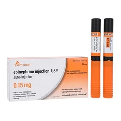 Epinephrine Injection 0.15 mg, Auto-Injector 0.15 mL, 2/Box