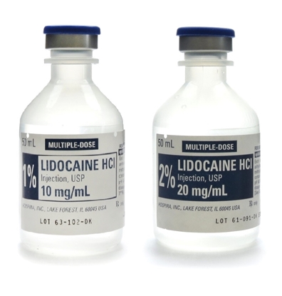 Lidocaine HCl Injection, Fliptop Multiple Dose Vial 50 mL, Each