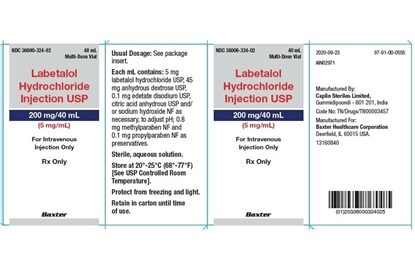 Labetalol HCl Injection 5 mg/mL, Multiple Dose Vial 40mL, Each