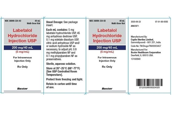 Labetalol HCl Injection 5 mgmL Multiple Dose Vial 40mL Each