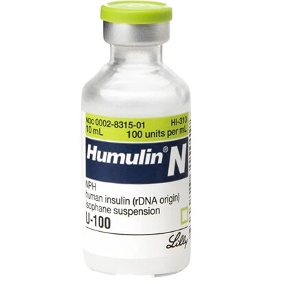 Humulin® N NPH Human Insulin Isophane (rDNA origin) Injection 100 U/mL, Multiple Dose Vial 10 mL, Each