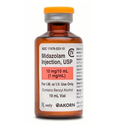 Midazolam Injection 1mg/mL, Multiple Dose Vial 10mL, 10/Tray