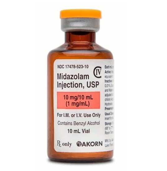 Midazolam Injection 1mg/mL, Multiple Dose Vial 10mL, 10/Tray | McGuff