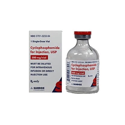 Cyclophosphamide Injection 500 mg/Vial, Single Dose Vial 25 mL, Each