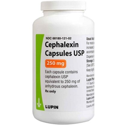 Cephalexin 250 mg Capsules, 100 Count