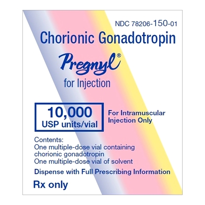 Pregnyl® Chorionic Gonadotropin Injection 10000 U/Vial, Multiple Dose Vial 10 mL, Each